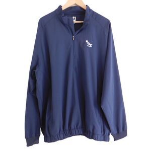 Footjoy FJ‎ Mens XL Performance Pullover Golf 1/2 Zip Navy Blue Stretch
